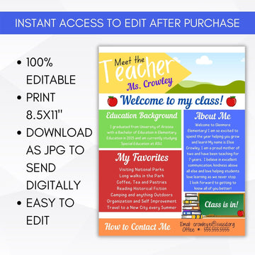 meet the teacher letter template